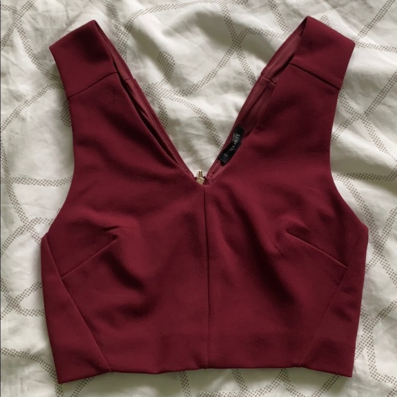 BNWOT burgundy crop top - Picture 2 of 3